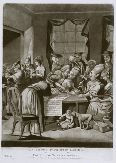 Una società di signore patriottiche, a Edenton, in Carolina del Nord da R. Sayer and J. Bennett